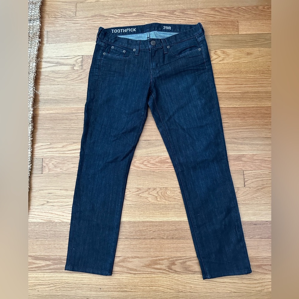 J crew Toothpick Denim Dark Wash Size 29